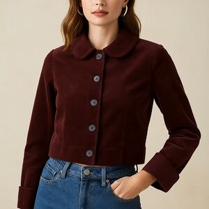 ZARA Velvet Cropped Jacket – Size S
